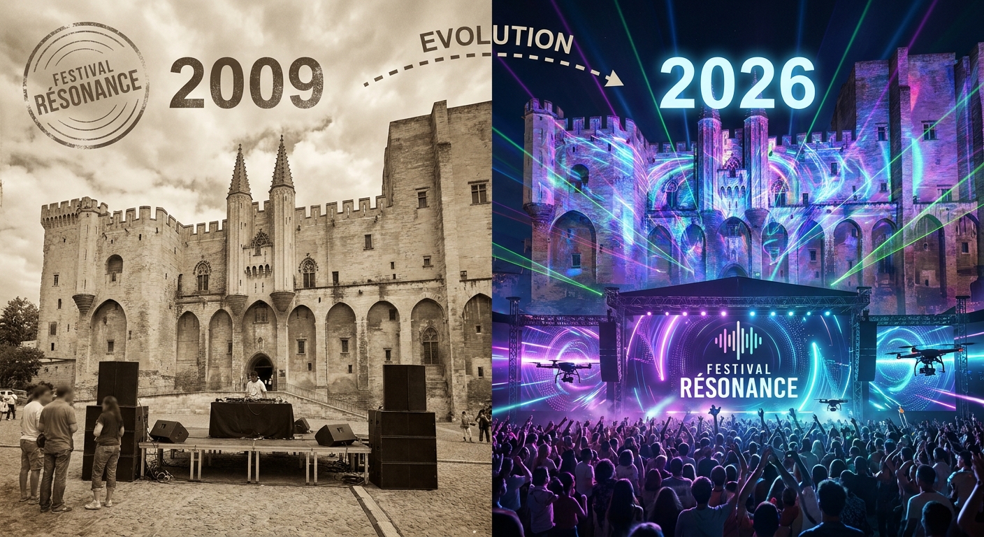 Pionnier de l'électro-patrimoine : l'histoire du Festival Résonance Avignon de 2009 à 2026